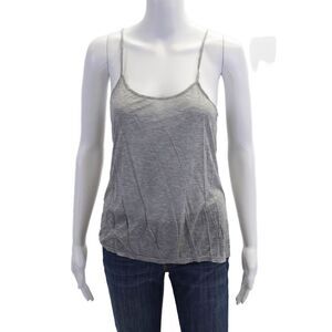 Cut 25 Womens Spaghetti Strap Scoop Neck Lightweight Tank Top Gray Size 4